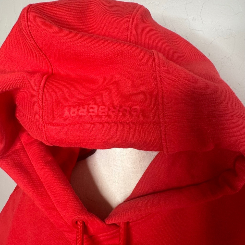 BURBERRY LOVE Hooded Oversized Sweatshirt Red St Valentine's Day NWT - Medium - Picture 11 of 15